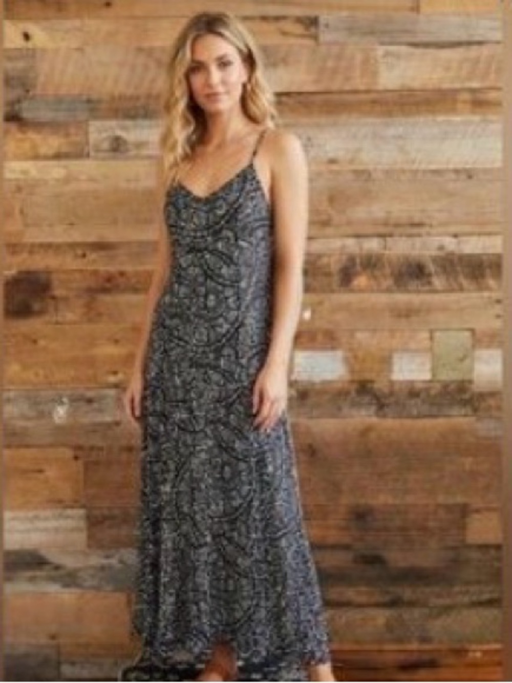 Abercrombie & Fitch Black & White Lace-Up Backless Maxi Dress,